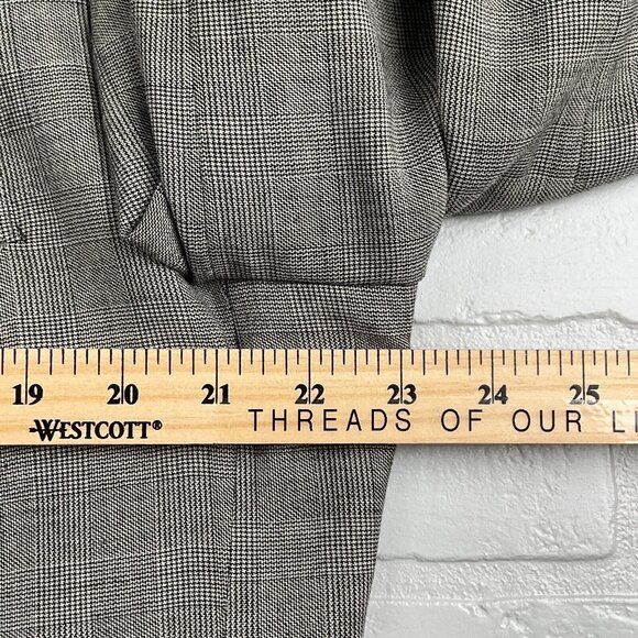 Sterling & Hunt Kuppenheimer Blazer Men‎ 44 Black White Plaid Premier Ed USA VTG - Picture 11 of 16